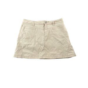Athleta Womens 8P Skort Khaki Pockets Breathable Mesh Athletic